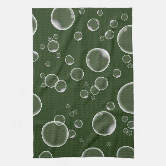Green Bubbles Kitchen Towel Home Decor Theedoek (Verticaal)