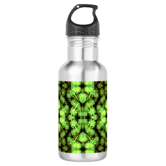 Green Buddha Kaleidoscoop Waterfles (Voorkant)