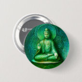 Green Buddha Ronde Button 5,7 Cm (Voorkant /achterkant)