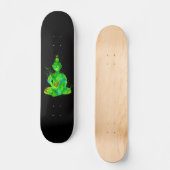 Green Buddha Silhouette Persoonlijk Skateboard (Voorkant)