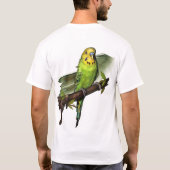 Green Budgie Art T-shirt (Achterkant)