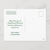 Green Buffalo Check 3 Foto Feestdagenkaart (Achterkant)