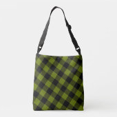 Green Buffalo Check Garden Crossbody Tas (Achterkant)