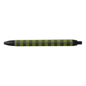 Green Buffalo Check Garden Zwarte Inkt Pen (Voorkant)