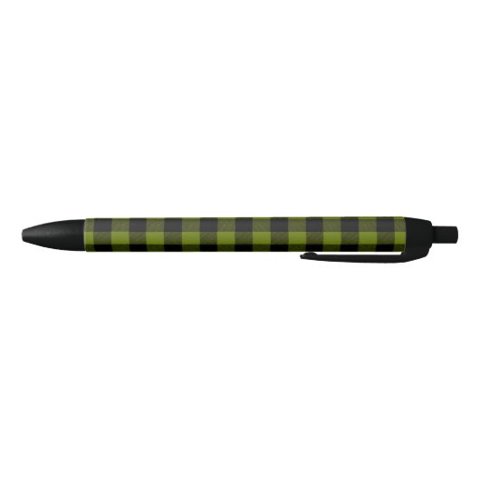 Green Buffalo Check Garden Zwarte Inkt Pen (Bodem)
