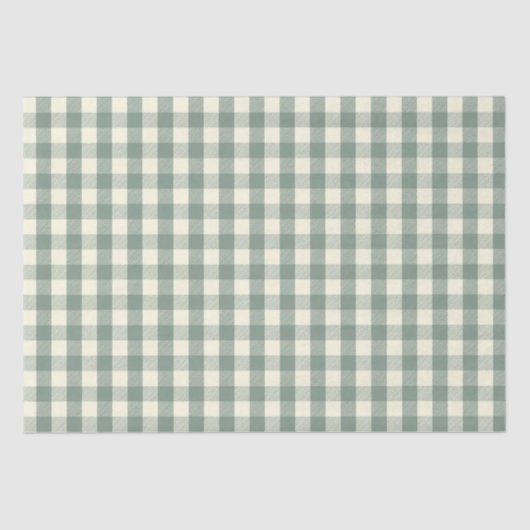 Green Buffalo Check Gingham Tissuepapier (Voorkant)