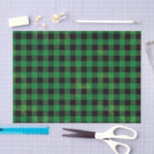 Green Buffalo Check met Wash Texture Tissuepapier (Craft)