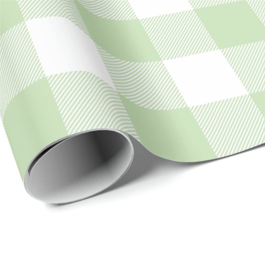 Green Buffalo Check Pattern Cadeaupapier (Rol Hoek)