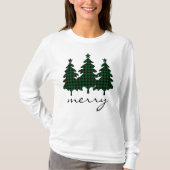 Green Buffalo Check Pine Trees T-shirt (Voorkant)