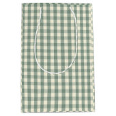 Green Buffalo Check Plaid Gingham Medium Cadeauzakje (Voorkant)