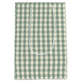 Green Buffalo Check Plaid Gingham Medium Cadeauzakje (Achterkant)