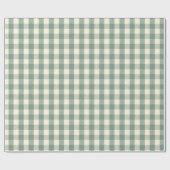 Green Buffalo Check Plaid Gingham Vakantie Cadeaupapier (Vlak)