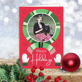 Green Buffalo checkt foto gelukkig Feestdagen Kaart