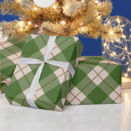 Green Buffalo controleert Kerstmis Cadeaupapier
