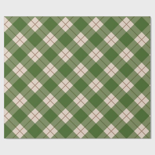 Green Buffalo controleert Kerstmis Cadeaupapier (Vlak)