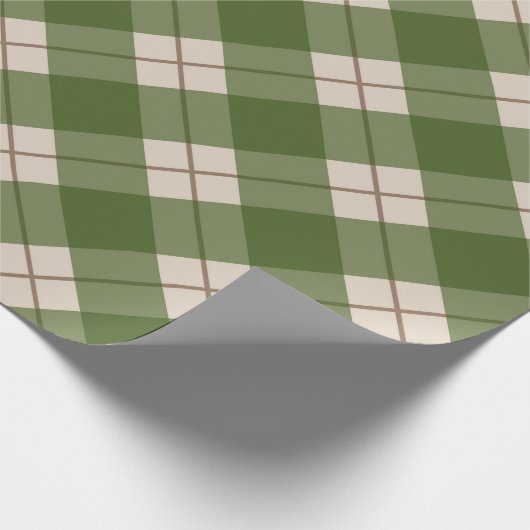 Green Buffalo controleert Kerstmis Cadeaupapier (Hoek)