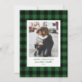 Green Buffalo met kerstmis Feestdagenkaart (Voorkant)