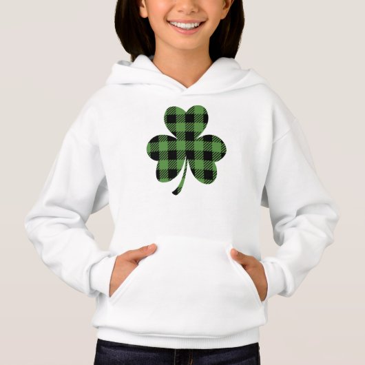 Green Buffalo Plaid Shamrock Clover Design-61104 (Voorkant)
