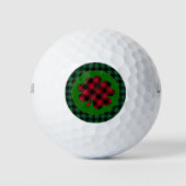 Green buffalo plaid Shamrock, Lucky Clover Charm Golfballen (Voorkant)