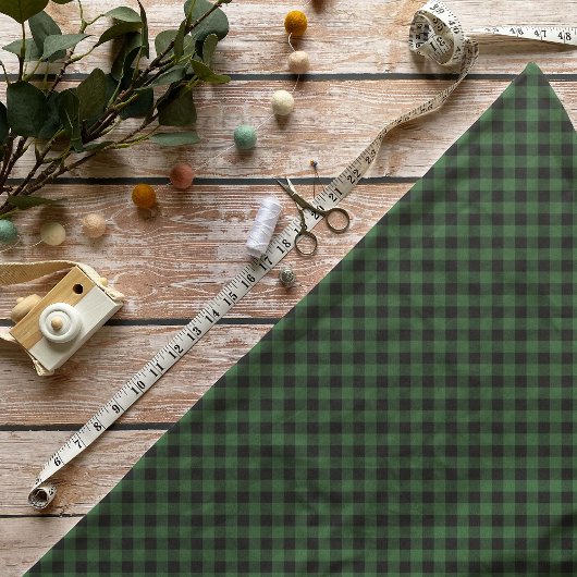 Green Buffalo Plaid Stof