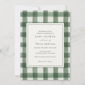 Green Buffalo Play Baby shower Invitation Kaart (Voorkant)