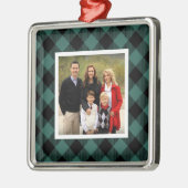 Green Buffalo Play Holiday Foto Metalen Ornament (Links)