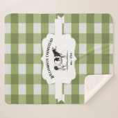 Green Buffalo Pset Boerderij Koe Sherpa Blanket Sherpa Deken (Voorkant (horizontaal))