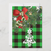 Green Buffalo Pset Custom KerstTree Holiday Feestdagenkaart (Voorkant)