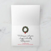 Green Buffalo Pset Elk Silhouette Holiday Wreath Feestdagen Kaart (Binnen)