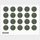 Green Buffalo Pset Gold Snow Kerstmis Ronde Sticker (Vel)