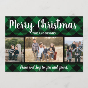 Green Buffalo Pset-kerstfotokaart Kaart