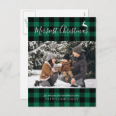 Green Buffalo Pset Pattern Feestdagenkaart (Voorkant / Achterkant)