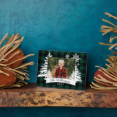 Green Buffalo Pset Rustic Pine Tree Familie Foto Fotoplaat (Zijkant)