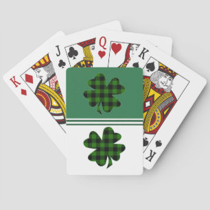 Green Buffalo Pset Shamrock Pokerkaarten