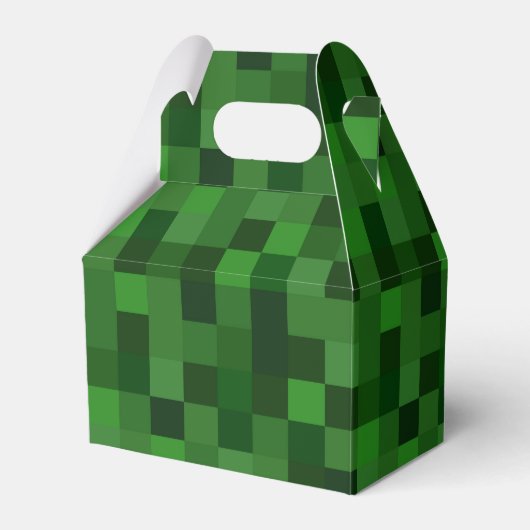 Green Building Block Gamer Bedankdoosjes (Voorkant Zijde)