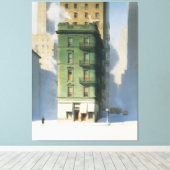 Green Building in New York Winter Canvas Afdruk (Insitu (Houten vloer))
