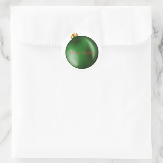 Green Bulb Ornament Sticker (Tas)
