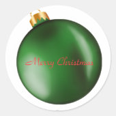 Green Bulb Ornament Sticker (Voorkant)