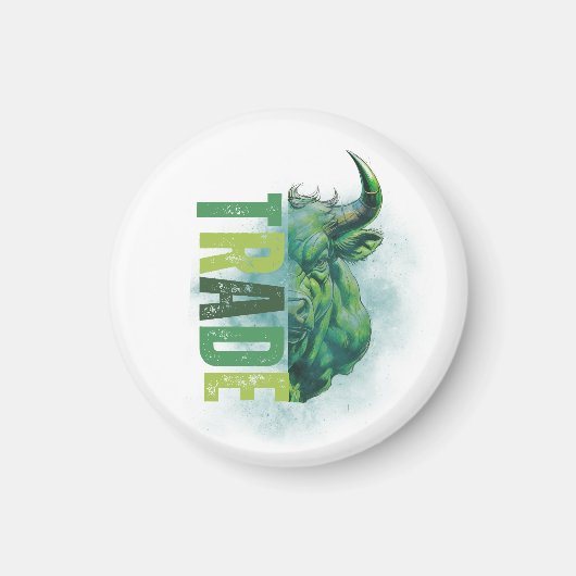 Green bull | Trade Design Magneet (Voorkant)