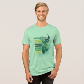 Green bull | Trade Design Tri-Blend Shirt (Voorkant volledig)