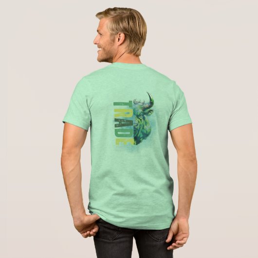 Green bull | Trade Design Tri-Blend Shirt (Voorkant)