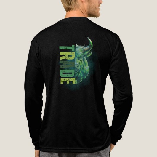 Green bull | Trade Design Tri-Blend Shirt (Achterkant volledig)