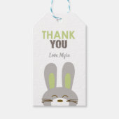 Green Bunny Gift label Cadeaulabel (Voorkant)