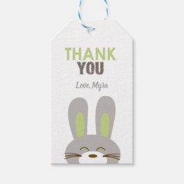 Green Bunny Gift label Cadeaulabel