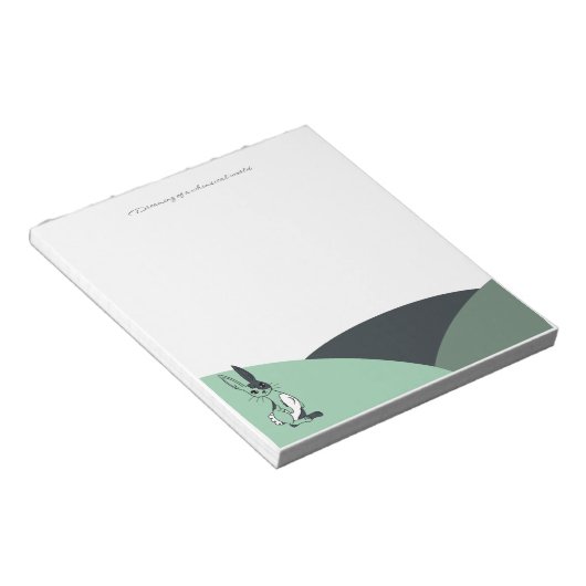 Green Bunny Notepad Notitieblok (Schuin)