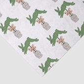 Green Bunny Rabbit Topiary Ginger jar jars Wrappi Tissuepapier (Detail)