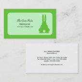 Green Bunny Visitekaartje (Voorkant / Achterkant)