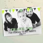 Green Bunting Flags Kinder Foto Birthday Bedankkaart