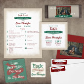 Green, Burgundy Eagle Court of Honor Program Flyer
