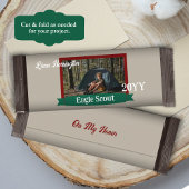 Green, Burgundy Eagle Scout Candy Bar Wrapper Flyer